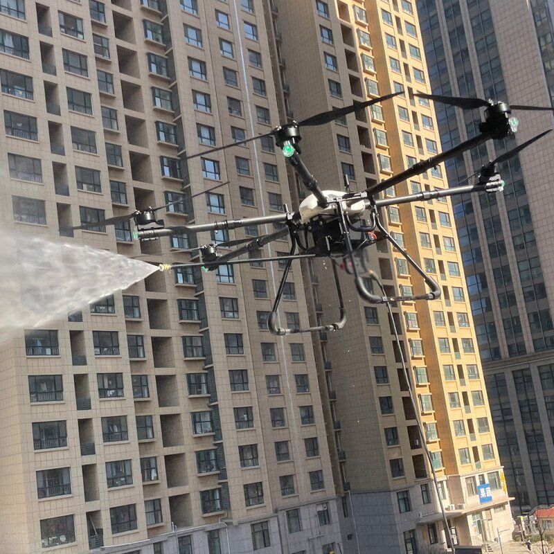 HYC Tethered Cleaning Drone-300m Height for High buildings, Windows with 4100PSI Water Pressure